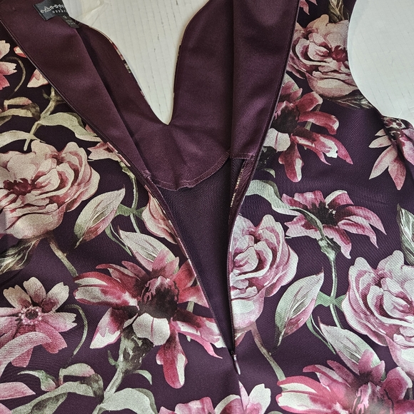 Connected Apparel Women Vivid Floral Multicolor Dress Size 12 - Picture 5 of 13